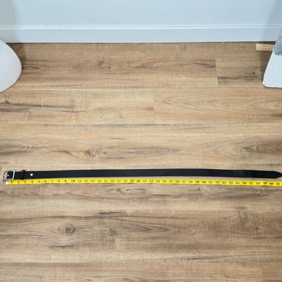 Rag & Bone Black Boyfriend Leather Belt Minimalist Classic Menswear Unisex M - Picture 5 of 7